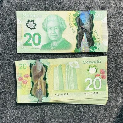 123rd 加拿大2023年20元塑料钞（女王版）新西兰2018年100元塑料钞，新签名5 - 加拿大2023年20元塑料钞，女王版，新签名5: Lane—Macklem，FZZ5159350