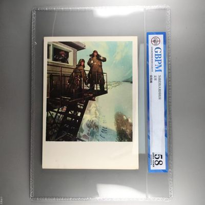 公博评级宣传画，都是特殊年代的，时代特征明显 - 公博评级，特殊时期宣传画    《为伟大祖国站岗》，这是纪念特殊年代军垦战士站岗的画像，外壳尺寸约19*26.4CM，公博评级58分