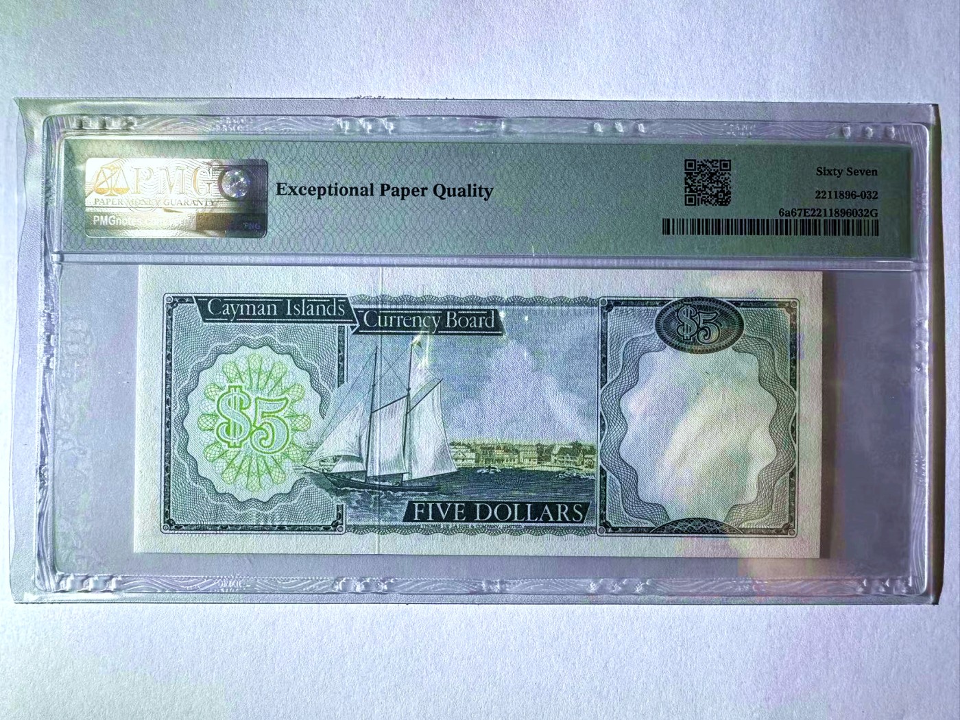 【Blue Auction】✨世界纸币精拍第421期【精】 【p6a A/1首发冠 无47】开曼群岛 1974年5元 PMG67EPQ 高分 大冠女王