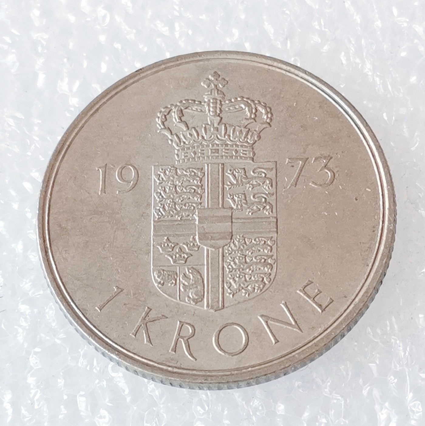 海外回流1元起拍小铺 各国钱币散币场 第6期 丹麦1973年1克朗 玛格丽特女皇