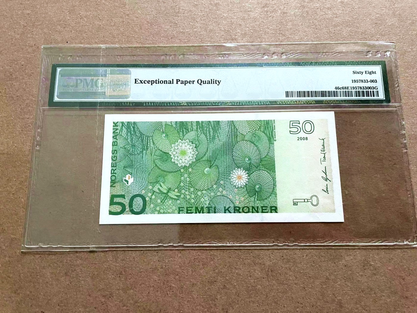 【Blue Auction】✨世界纸币精拍第421期【精】 挪威 2003-08年50克朗 PMG68EPQ 超高分