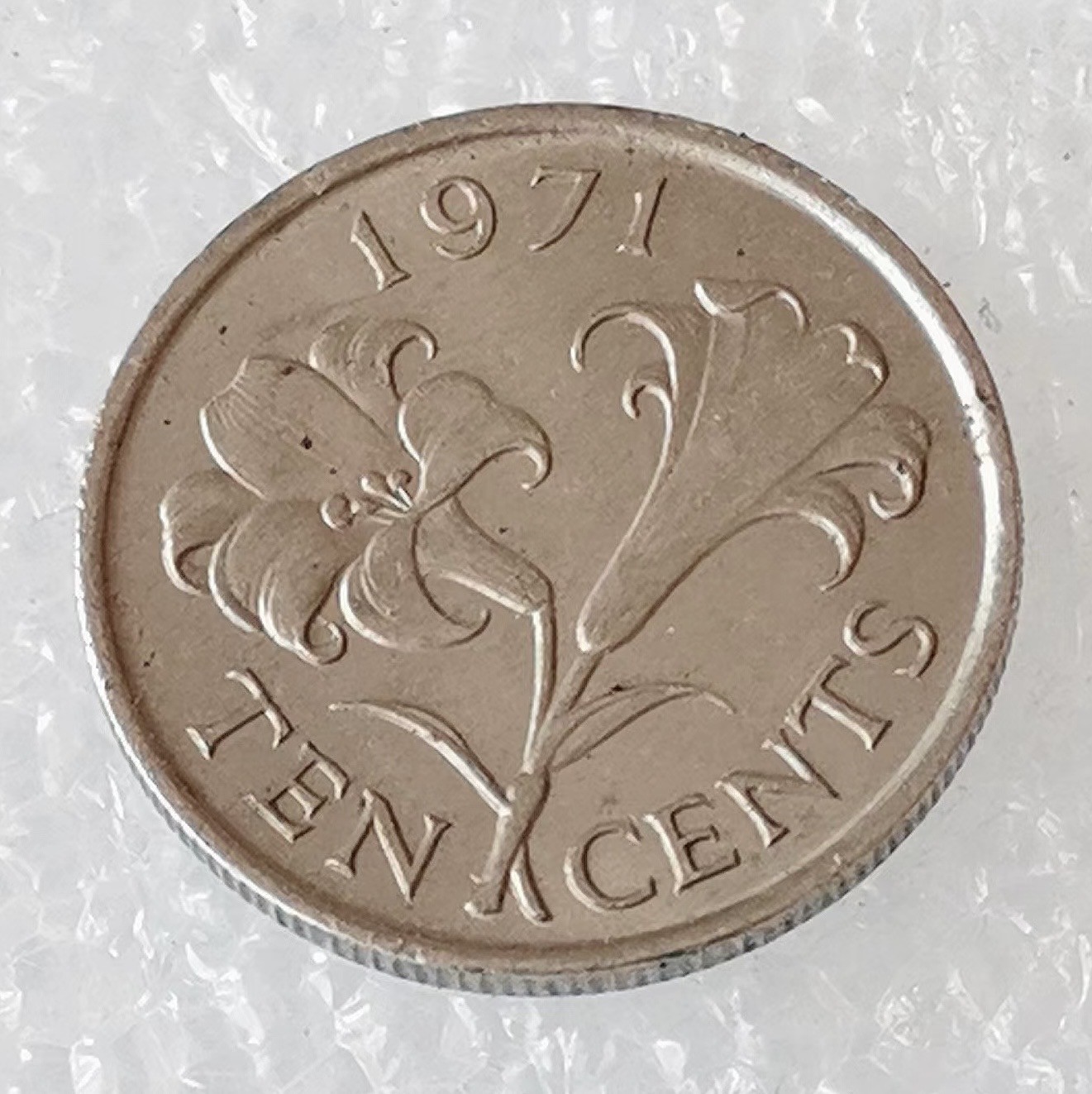 海外回流1元起拍小铺 各国钱币散币场 第6期 百慕大1971年10分百合花镍币