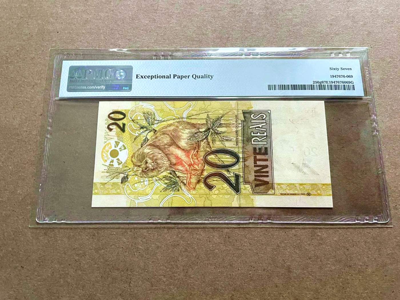 【Blue Auction】✨世界纸币精拍第421期【精】 【无47】巴西 2002年20Reais PMG67EPQ 