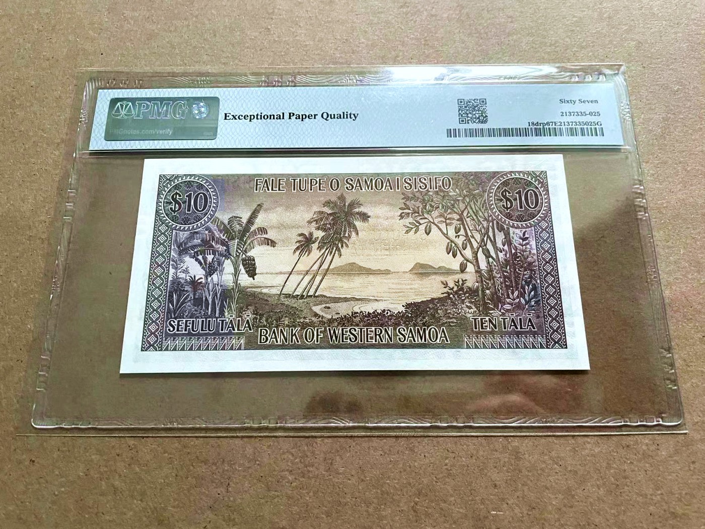 【Blue Auction】✨世界纸币精拍第421期【精】 西萨摩亚 2020年10塔拉 PMG67EPQ 复刻版