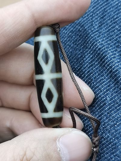 天珠拍卖壹场 台湾金刚杵六眼天珠