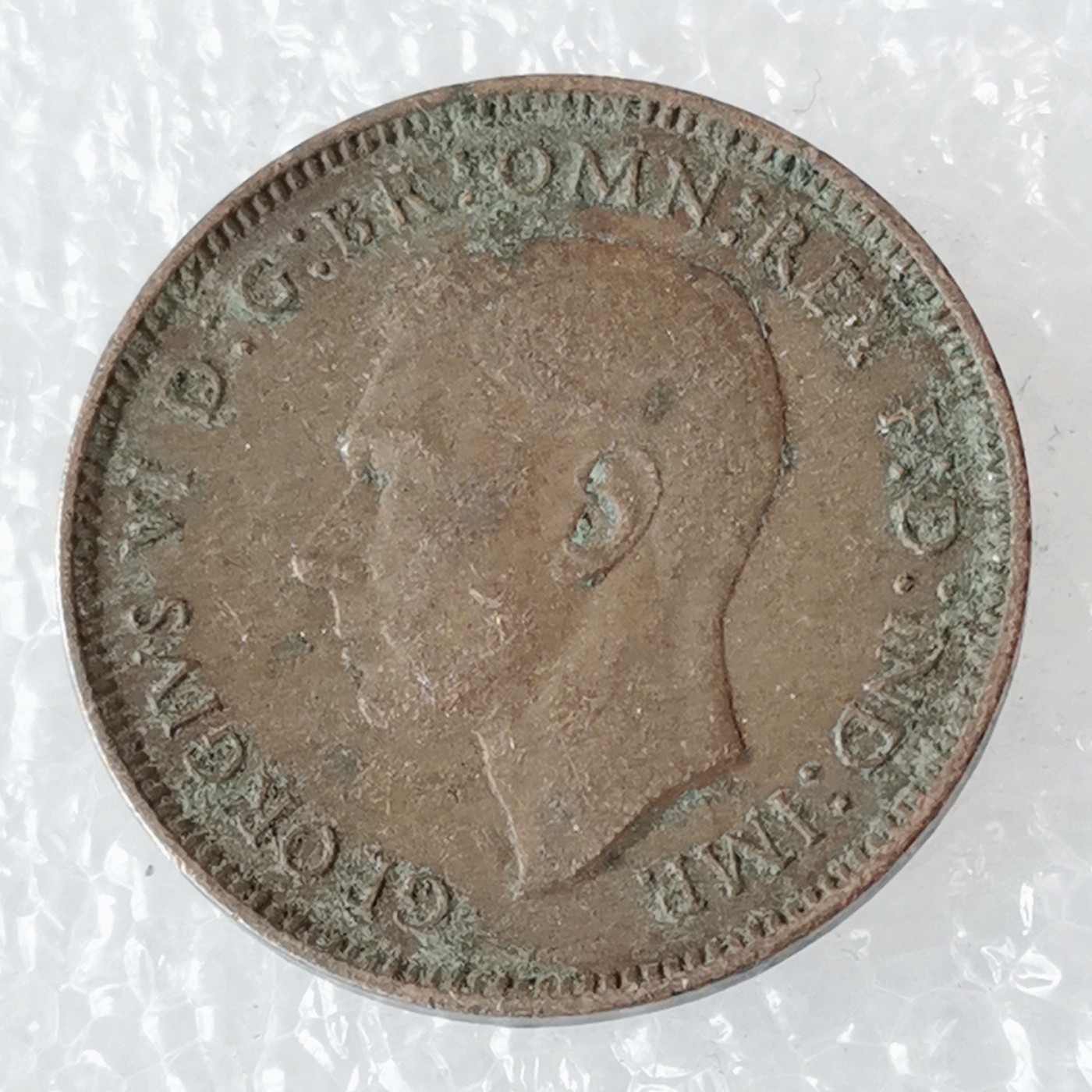 海外回流1元起拍小铺 各国钱币散币场 第6期 英国1939年1法新铜币，乔治六世，鹪鹩