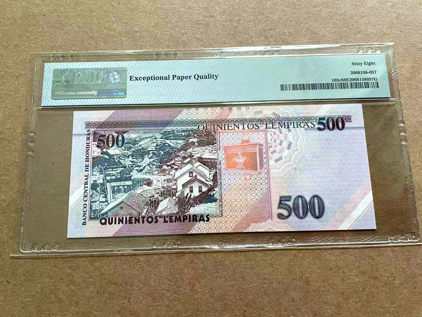 【Blue Auction】✨世界纸币精拍第421期【精】 洪都拉斯 2016年500伦皮拉 PMG68EPQ 超高分