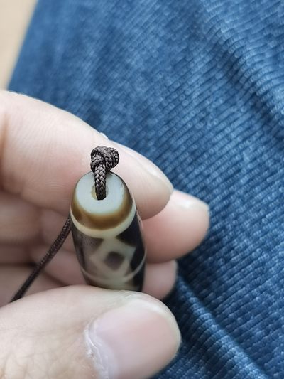 天珠拍卖壹场 台湾金刚杵六眼天珠