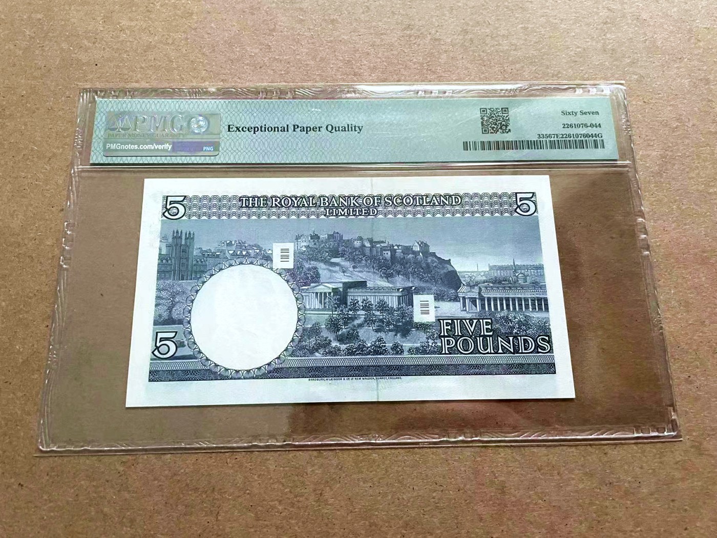 【Blue Auction】✨世界纸币精拍第421期【精】 【无47】苏格兰 1970年5镑 BWC出品 雕刻精美 PMG67EPQ 高分