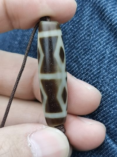 天珠拍卖壹场 台湾金刚杵六眼天珠