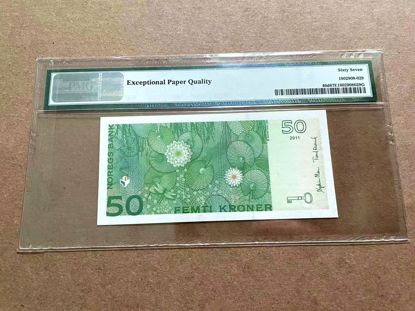 【Blue Auction】✨世界纸币精拍第421期【精】 挪威 2011年50克朗 PMG67EPQ 