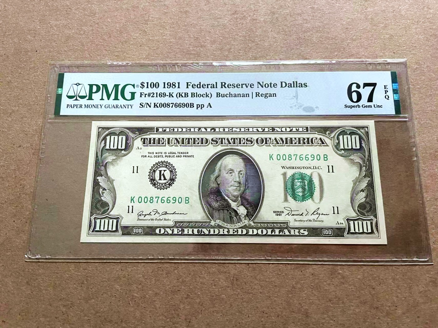 【Blue Auction】✨世界纸币精拍第421期【精】 美国 1981年100美金 PMG67EPQ 