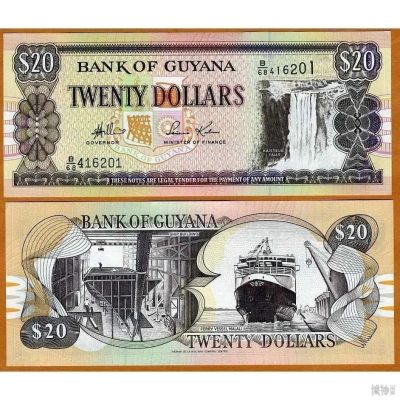 240228 - 圭亚那20圆纸币 1996年 全新外币