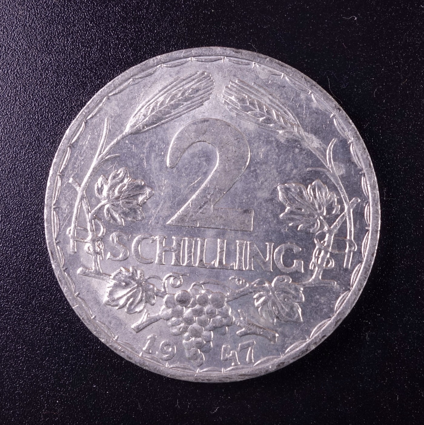 天业钱币散币、银币拍卖第29次专场 全场0元起拍0佣金转发分佣，欢迎围观参拍 奥地利1947年2先令