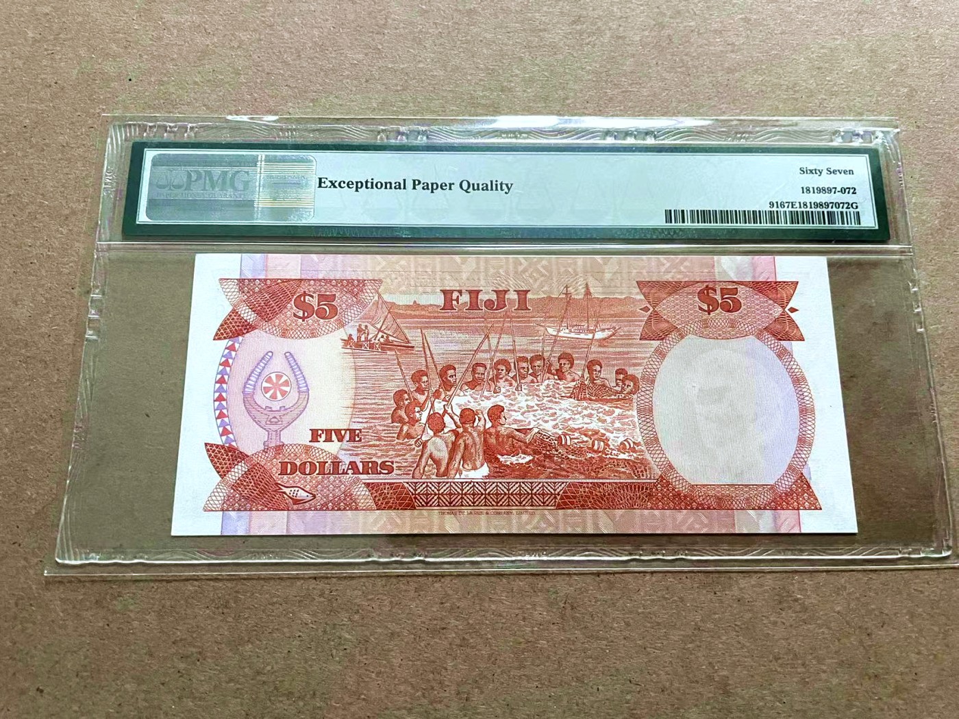 【Blue Auction】✨世界纸币精拍第421期【精】 斐济 1989年5元 女王 PMG67EPQ 