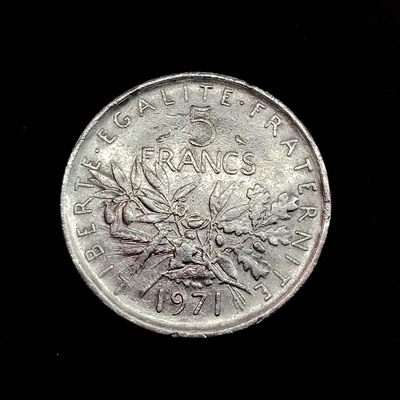 240126 法国5法郎 直径29MM硬币 年份随机发