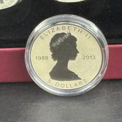 康怡轩钱币【图瓦卢+匈牙利+加拿大+白俄罗斯 纪念币专场】第251006期  2013年加拿大发行枫叶精制纪念银套币（5枚/套）