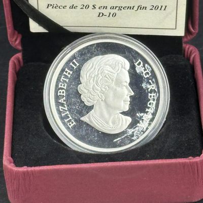 康怡轩钱币【图瓦卢+匈牙利+加拿大+白俄罗斯 纪念币专场】第251006期  2011年加拿大发行D10机车20加元精制纪念银币