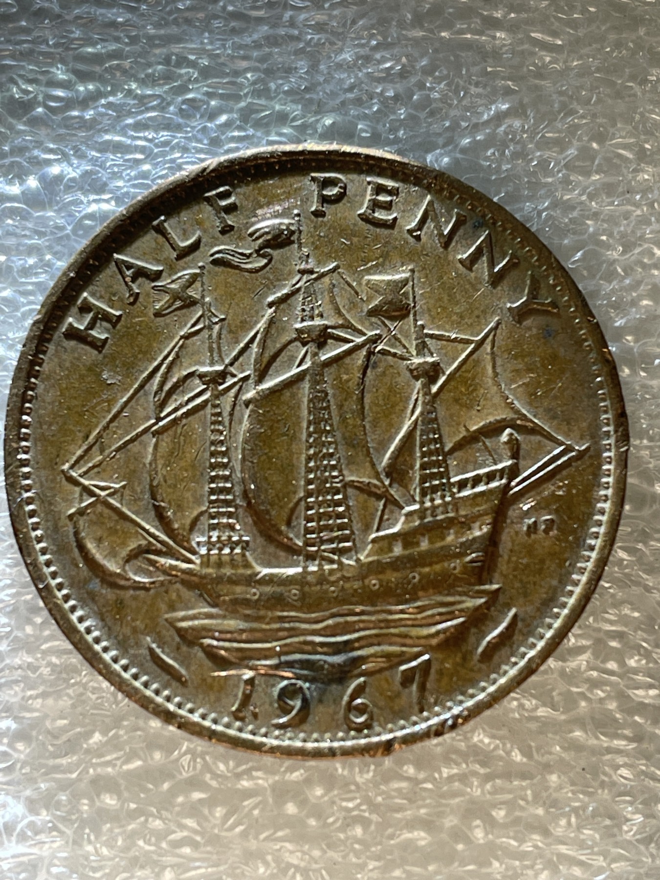 神仙姐姐散币好品专场第十六期（无佣金满邮自动发出 1967 年英国半便士，有划痕