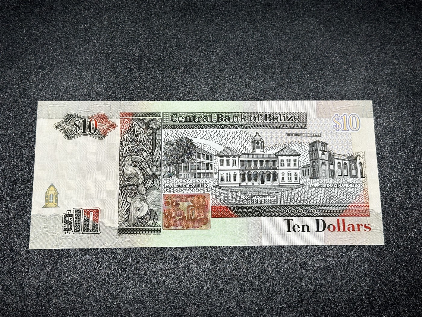 《外钞收藏家》第三百三十二期 加勒比四国专场（伯利兹/巴哈马/巴巴多斯/开曼） 伯利兹1991年10元（P54） 全新UNC