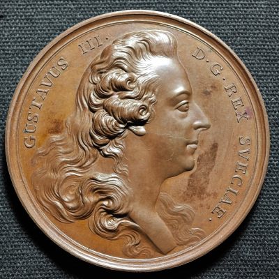 【德藏】世界币章拍卖第66期(全场顺丰包邮) - 1778年 瑞典古斯塔夫三世纪念大铜章 直径约：56mm，重约：80g
