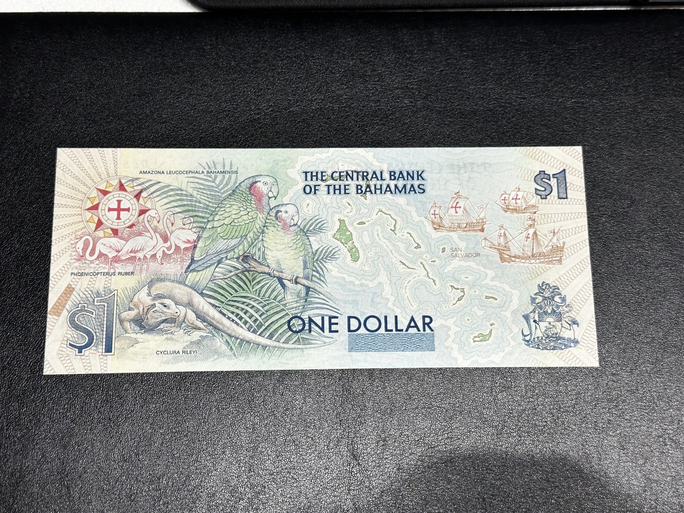 《外钞收藏家》第三百三十二期 加勒比四国专场（伯利兹/巴哈马/巴巴多斯/开曼） 巴哈马1992年1元哥伦布纪念钞（P50） 全新UNC