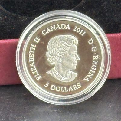 康怡轩钱币【图瓦卢+匈牙利+加拿大+白俄罗斯 纪念币专场】第251006期  2011年加拿大发行家庭3加元镀金精制纪念银币