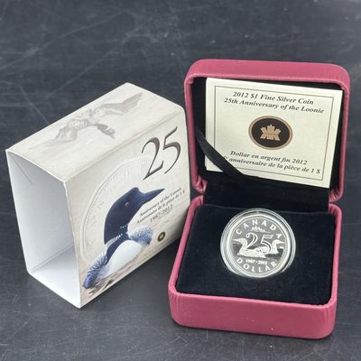 康怡轩钱币【图瓦卢+匈牙利+加拿大+白俄罗斯 纪念币专场】第251006期  2012年加拿大发行潜鸟25周年1元精制纪念银币