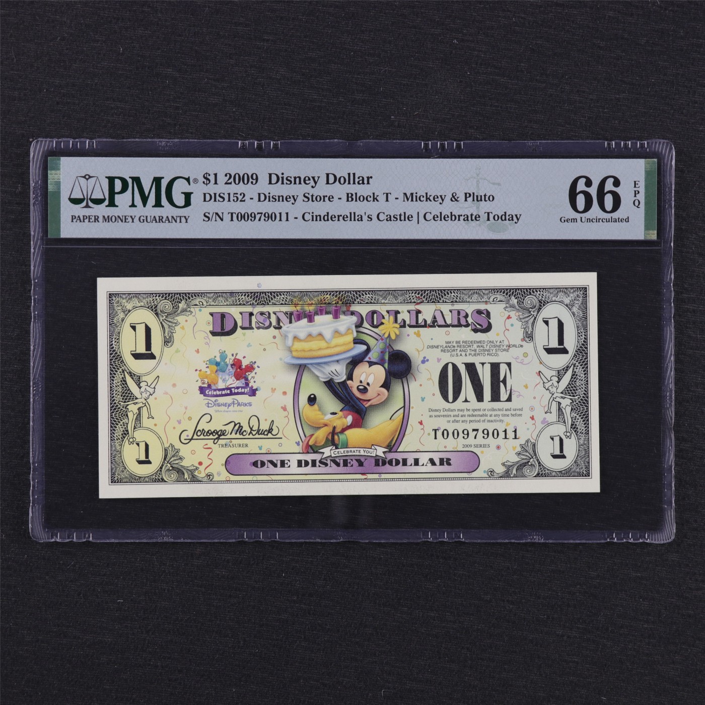【亘邦集藏】第184期拍卖 2009年 迪士尼米老鼠1美元 PMG 66EPQ T00979011