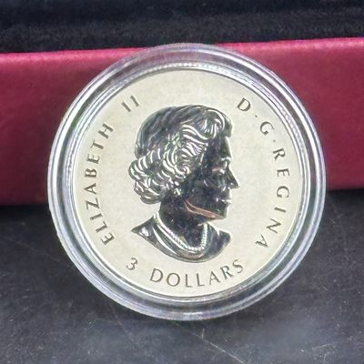 康怡轩钱币【图瓦卢+匈牙利+加拿大+白俄罗斯 纪念币专场】第251006期  2015年加拿大发行枫叶镶珐琅银套币（5枚/套）