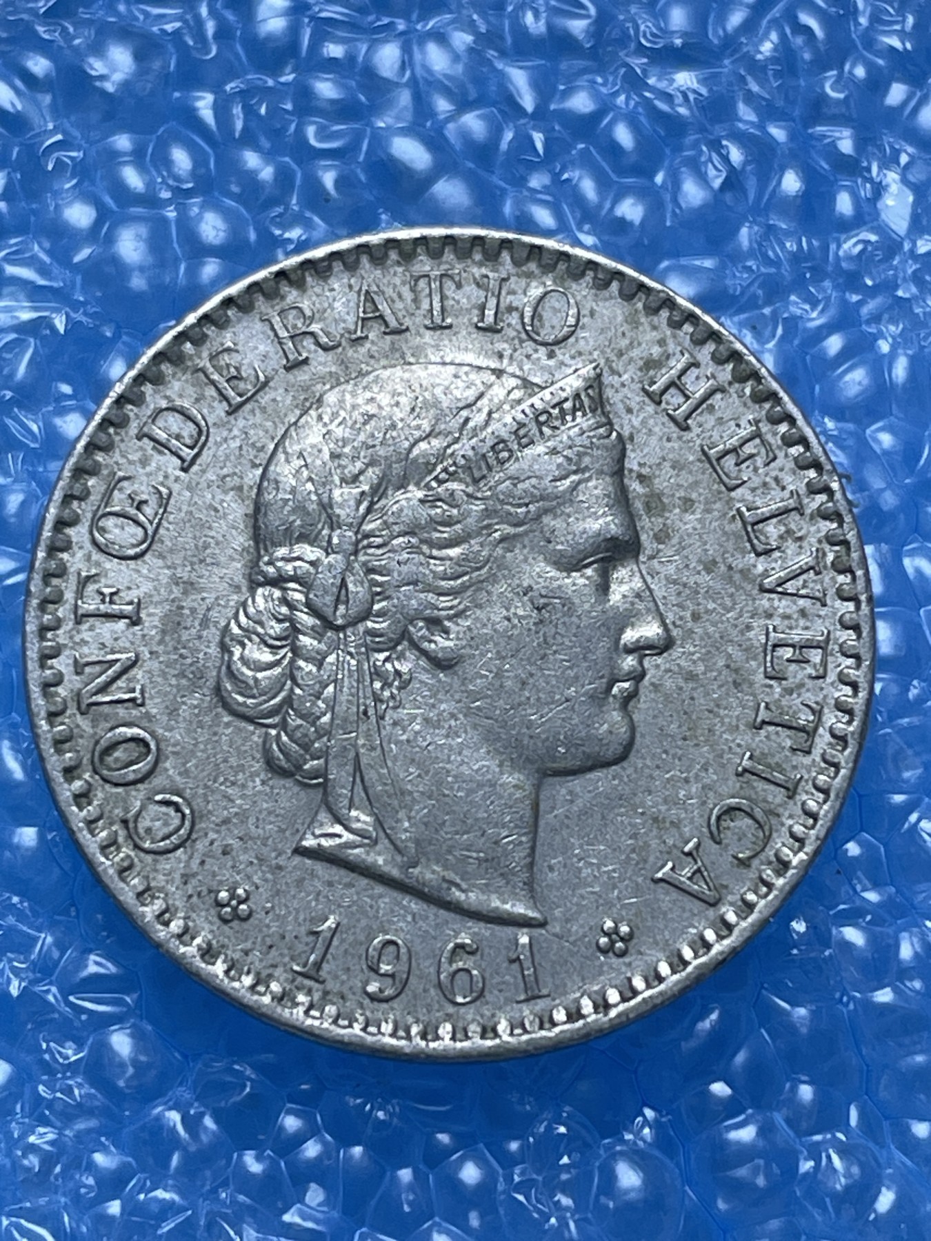 神仙姐姐散币好品专场第十七期（无佣金满邮自动发出 1961 年瑞士 20 生丁