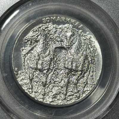 【臻藏泉阁·第六期】外国银币专场&全场保真包代包邮 - 极美芬兰双头马加厚银币一图一物、保真包代