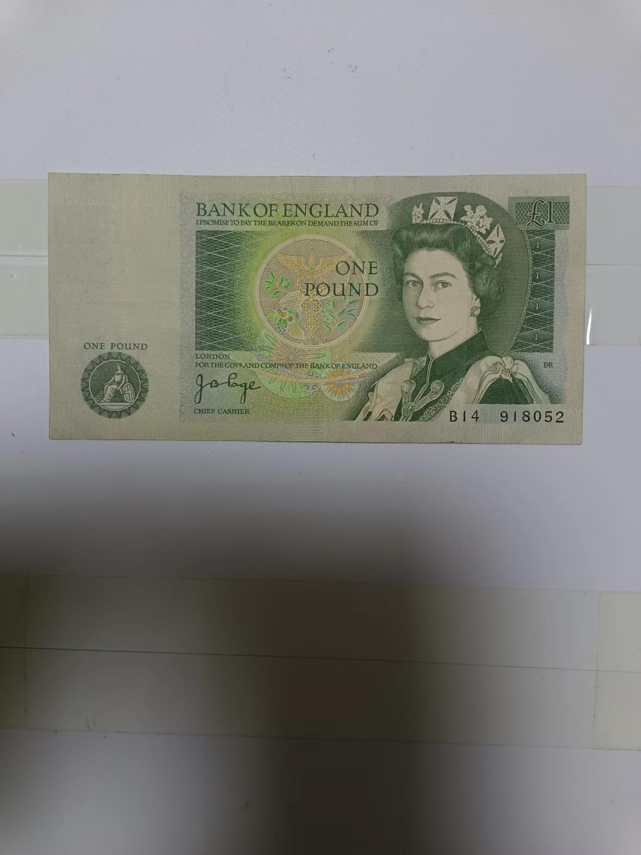 【20240119】非全新纸币第108场 英国D序列1镑
