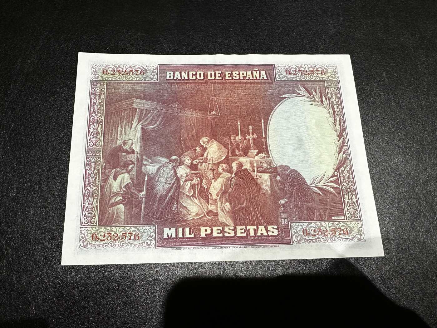 《外钞收藏家》第三百三十一期 1928年西班牙1000比塞塔 AU品相