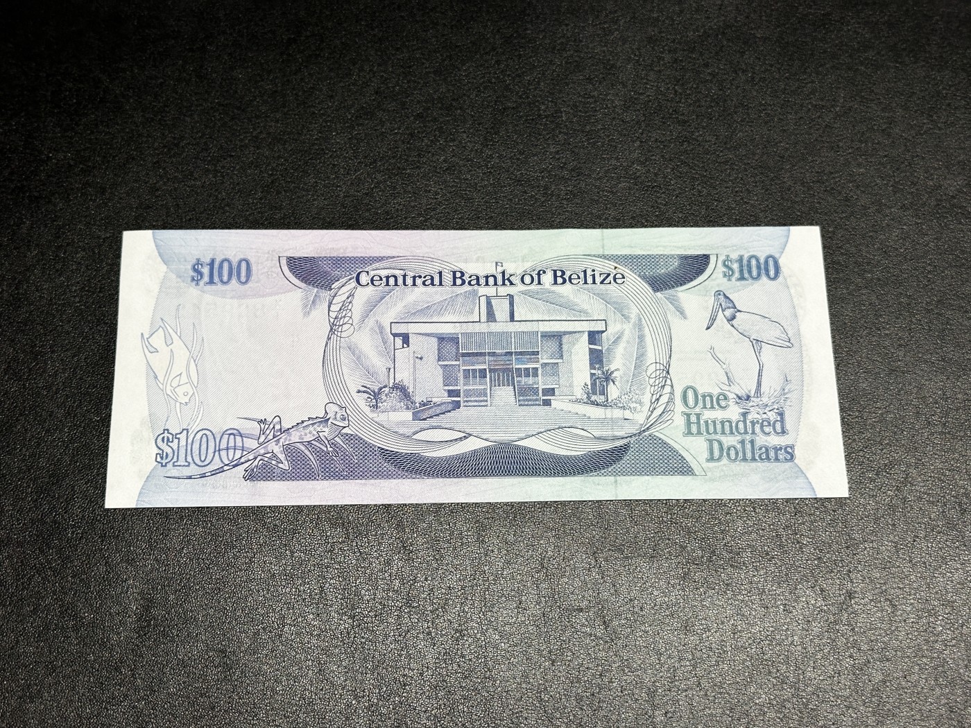 《外钞收藏家》第三百三十二期 加勒比四国专场（伯利兹/巴哈马/巴巴多斯/开曼） 伯利兹1983年100元（P50），最高面值，极少  全新UNC