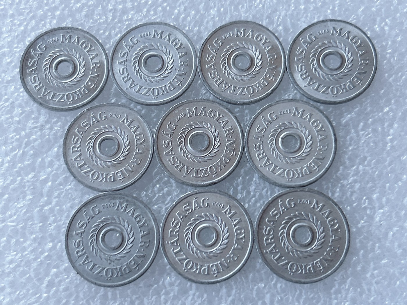 第一海外回流一元起拍收藏 散币场 第58期 匈牙利2费勒铝币 10枚