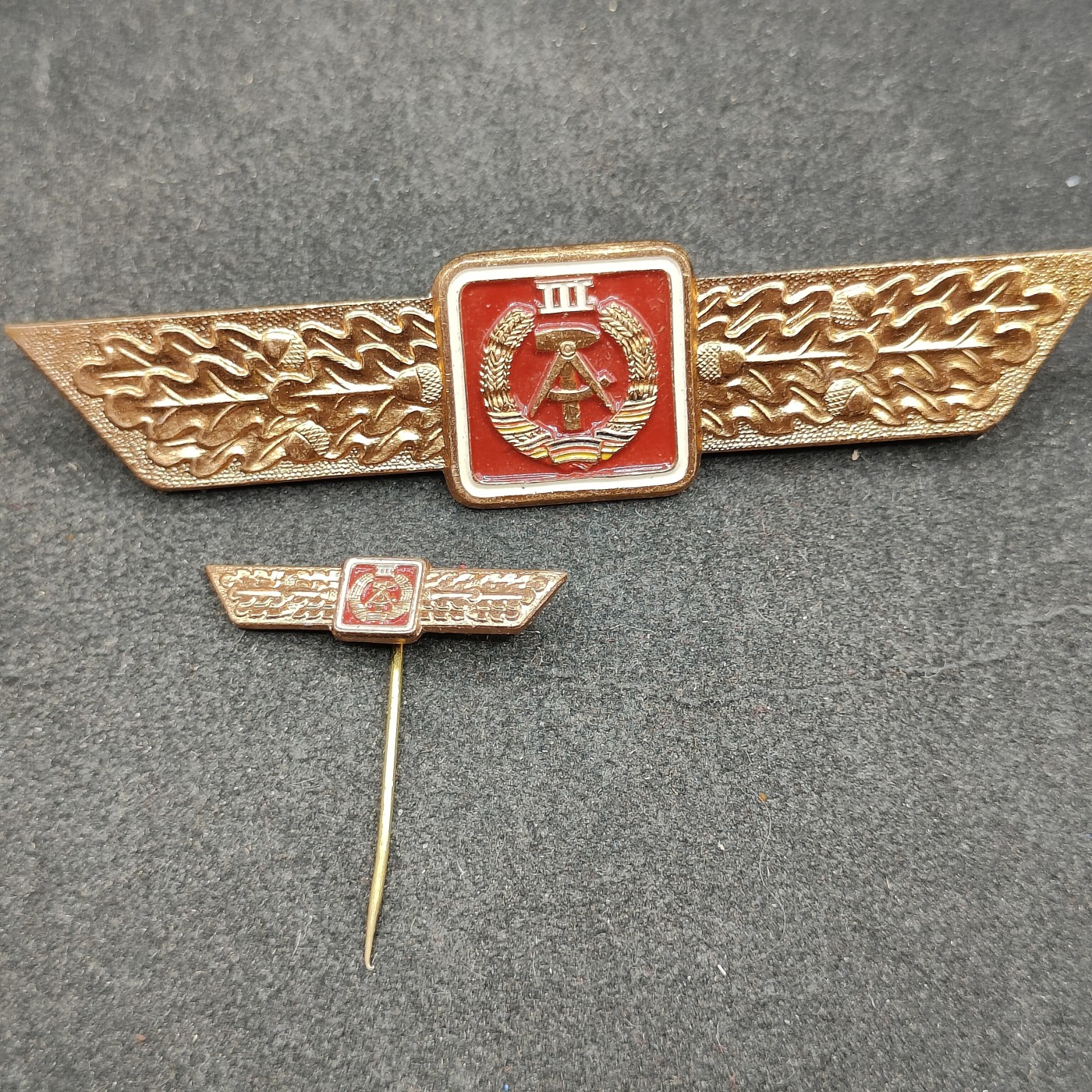 全场0元起拍 第127期 咸鱼国勋章拍卖专场 1月21日（周日）下午6：00开始 东德63版中期人民军通用技能章 带迷你章