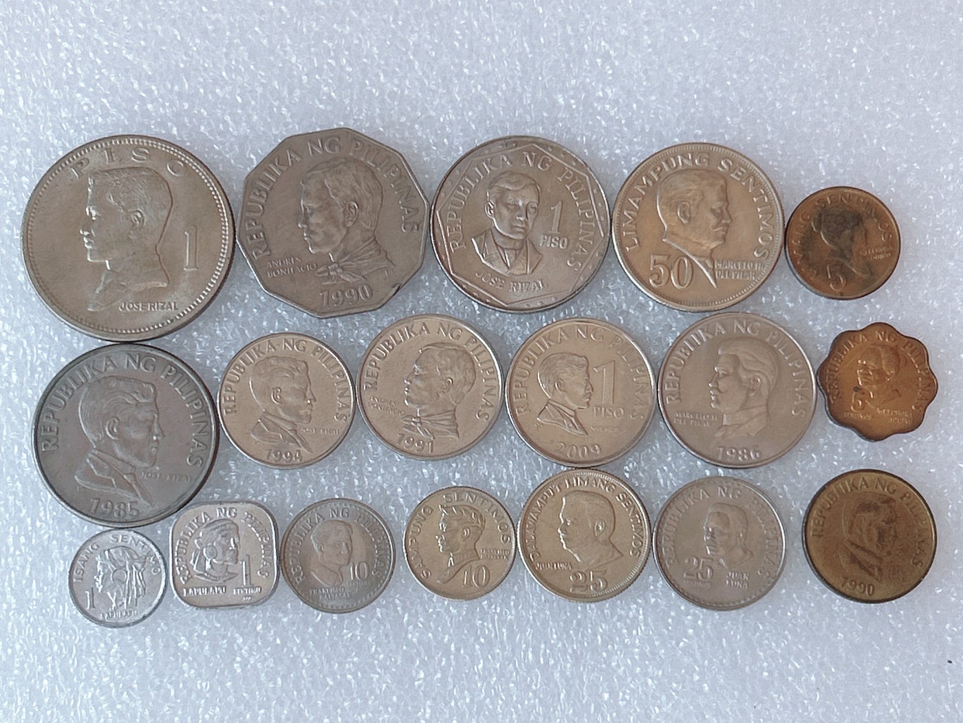 第一海外回流一元起拍收藏 散币场 第58期 菲律宾硬币 18枚