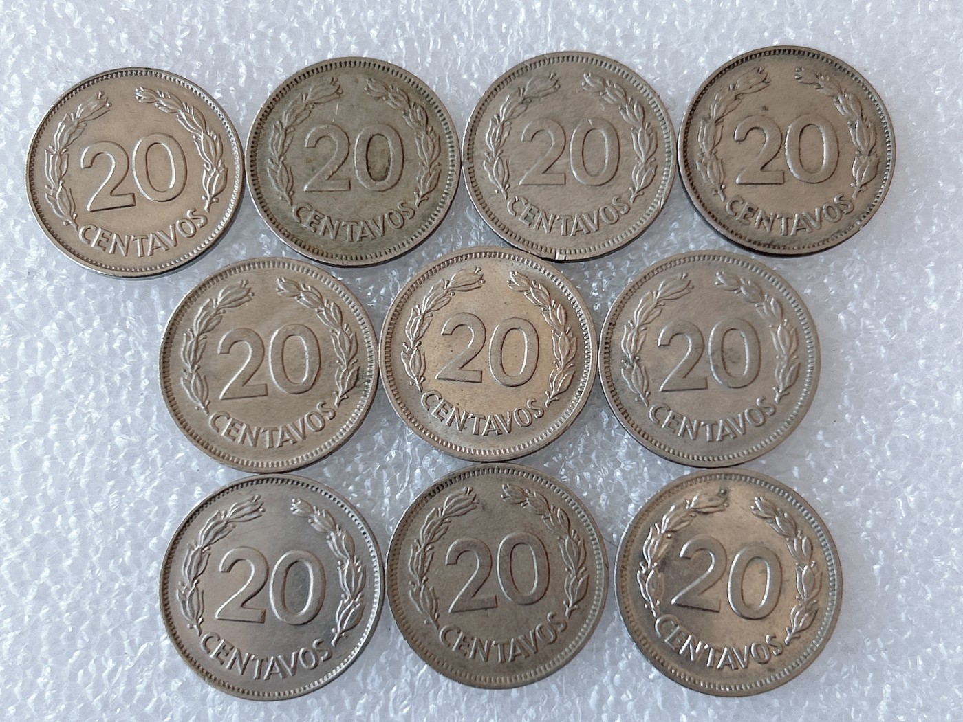 第一海外回流一元起拍收藏 散币场 第58期 厄瓜多尔70年代20分 10枚