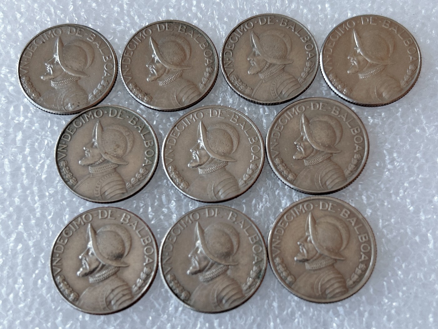 第一海外回流一元起拍收藏 散币场 第58期 巴拿马1/10巴波亚 10枚