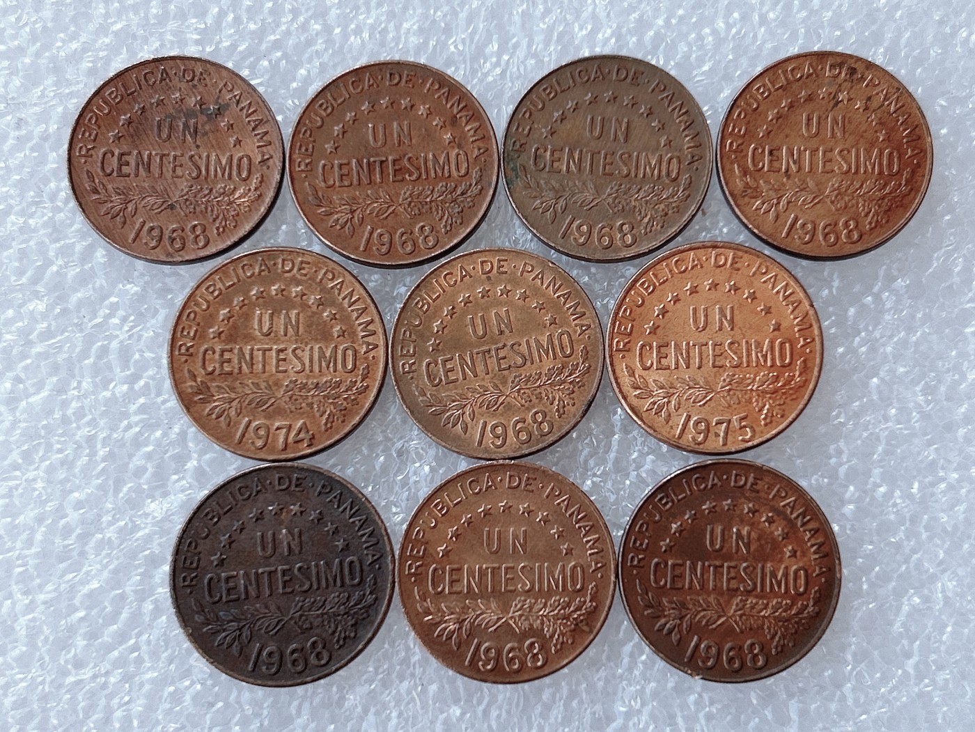 第一海外回流一元起拍收藏 散币场 第58期 巴拿马1分 印第安酋长乌拉卡 10枚