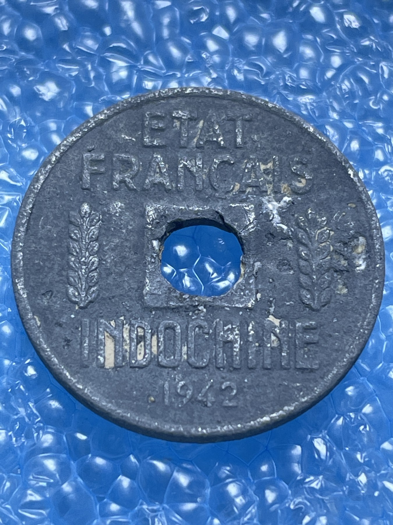 神仙姐姐散币好品专场第十八期（无佣金满邮自动发出 1942 年法属印度 1/4 锌币