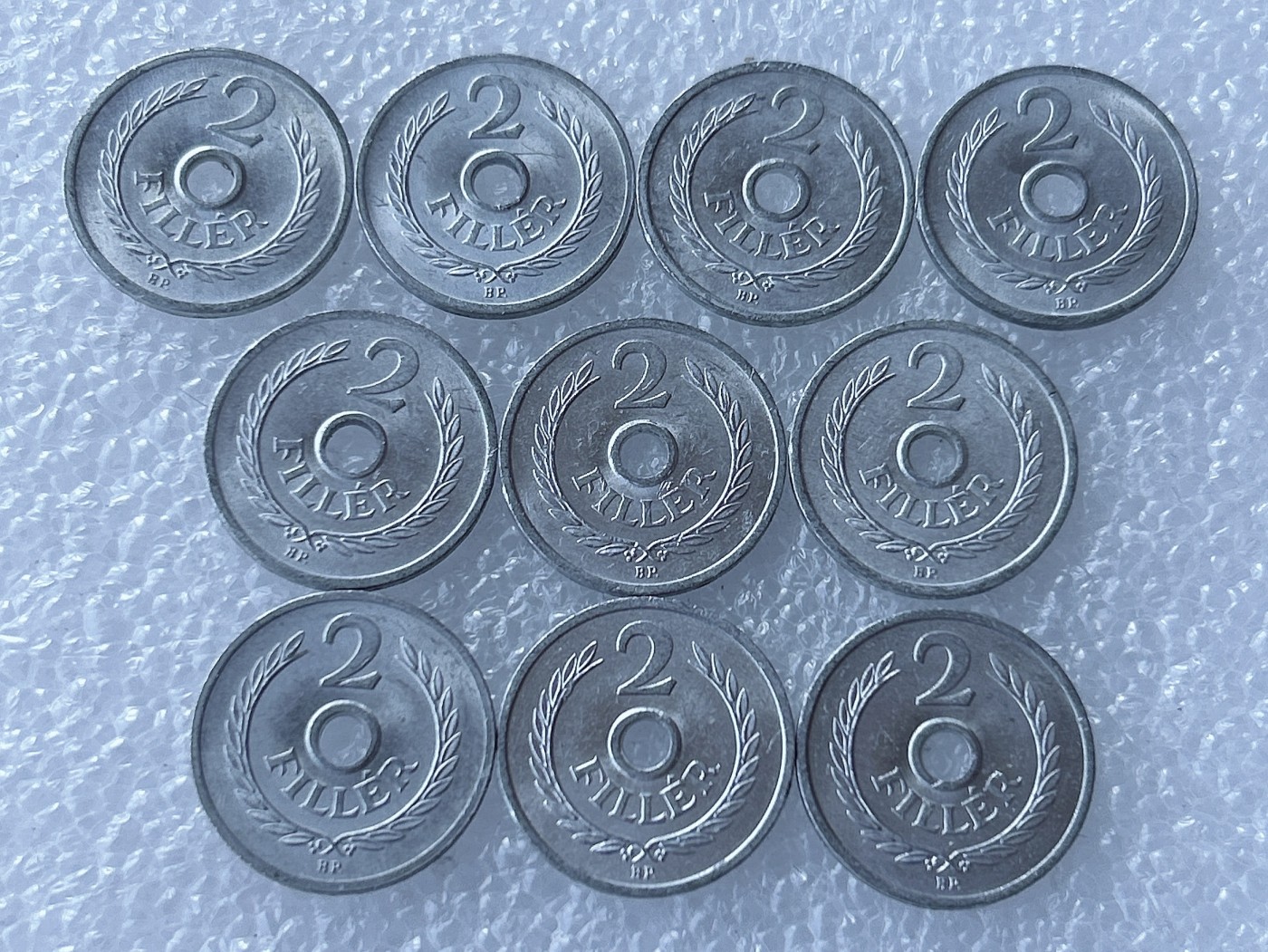 第一海外回流一元起拍收藏 散币场 第58期 匈牙利2费勒铝币 10枚