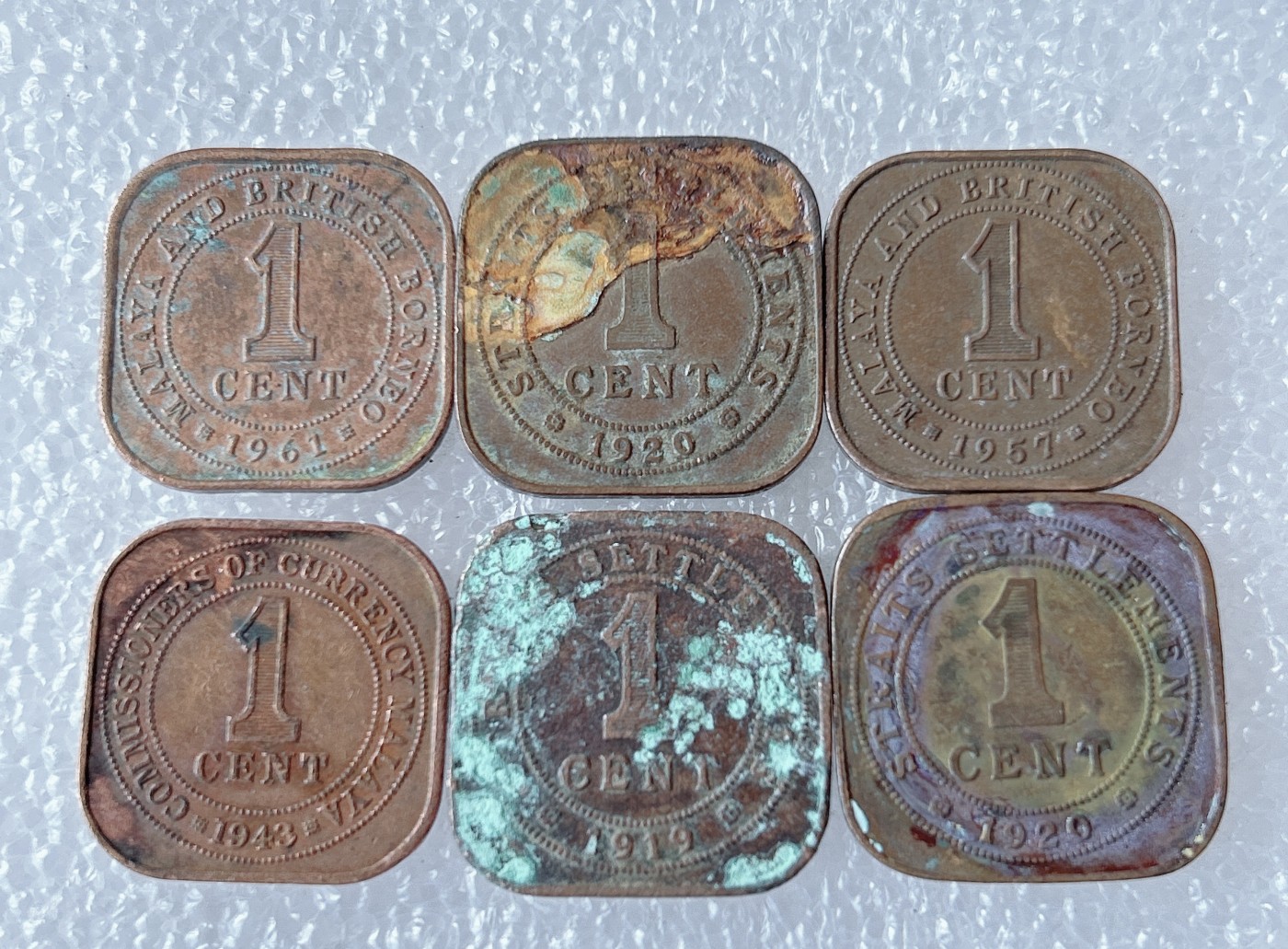 第一海外回流一元起拍收藏 散币场 第58期 马来亚 英属海峡异型币 三个头像版