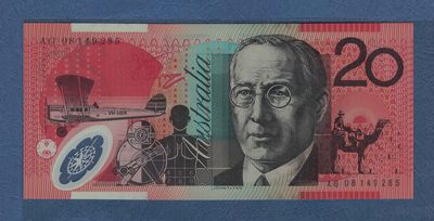 澳大利亚2008年20元 老版 塑料钞 大洋洲 实物图 UNC - 澳大利亚2008年20元 老版 塑料钞 大洋洲 实物图 UNC