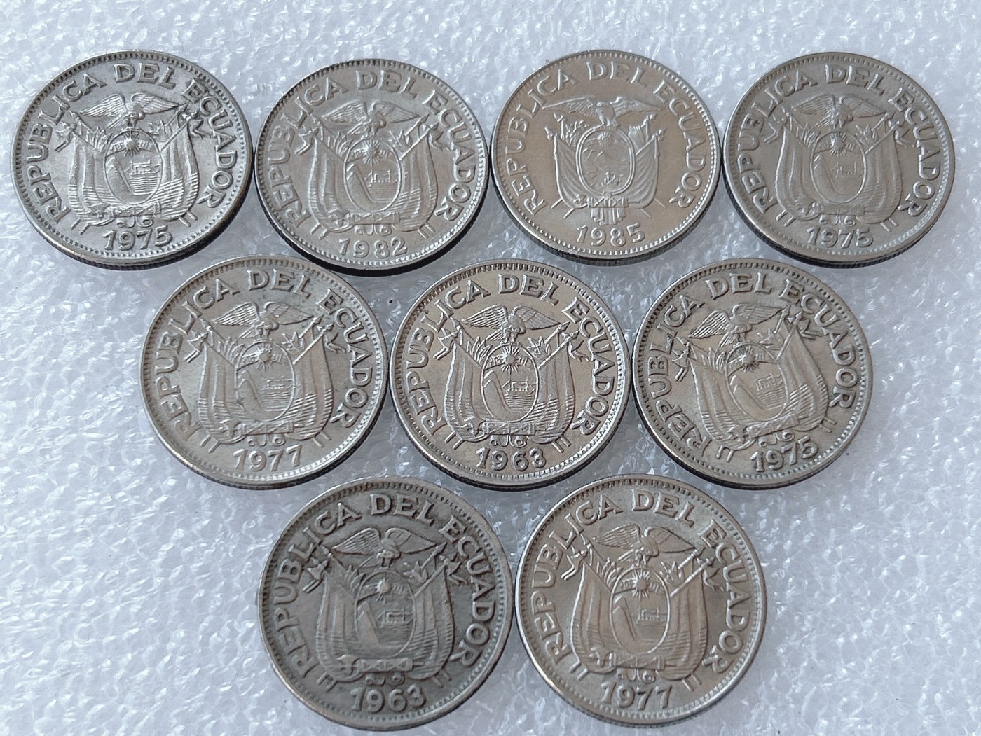 第一海外回流一元起拍收藏 散币场 第58期 厄瓜多尔50分 9枚