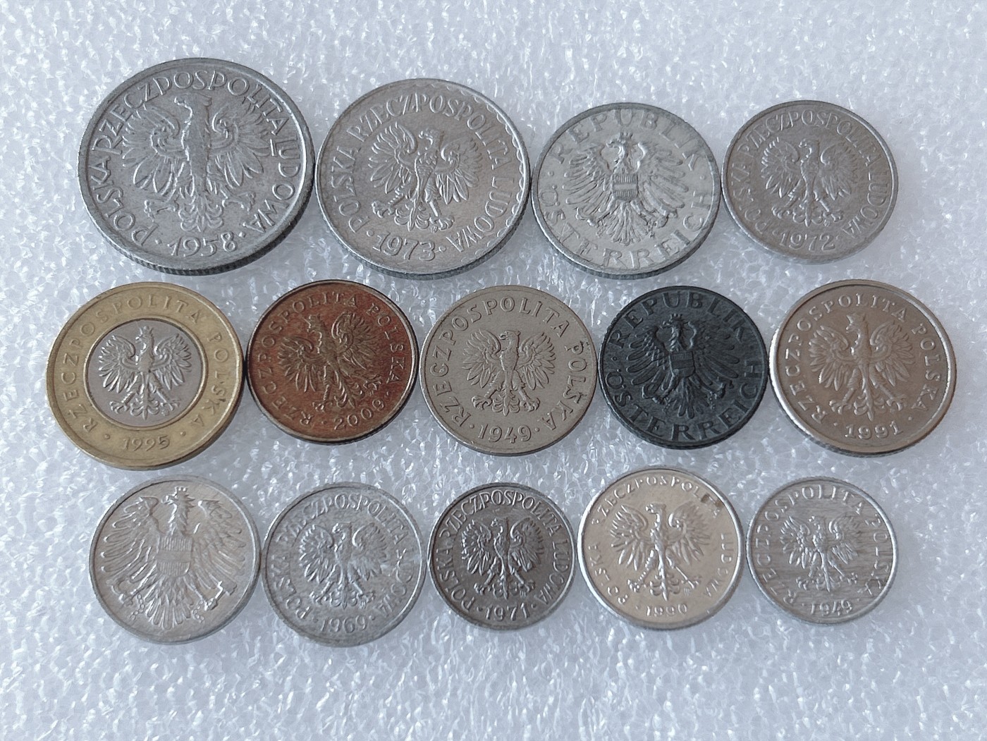 第一海外回流一元起拍收藏 散币场 第58期 波兰硬币  14枚 无重复