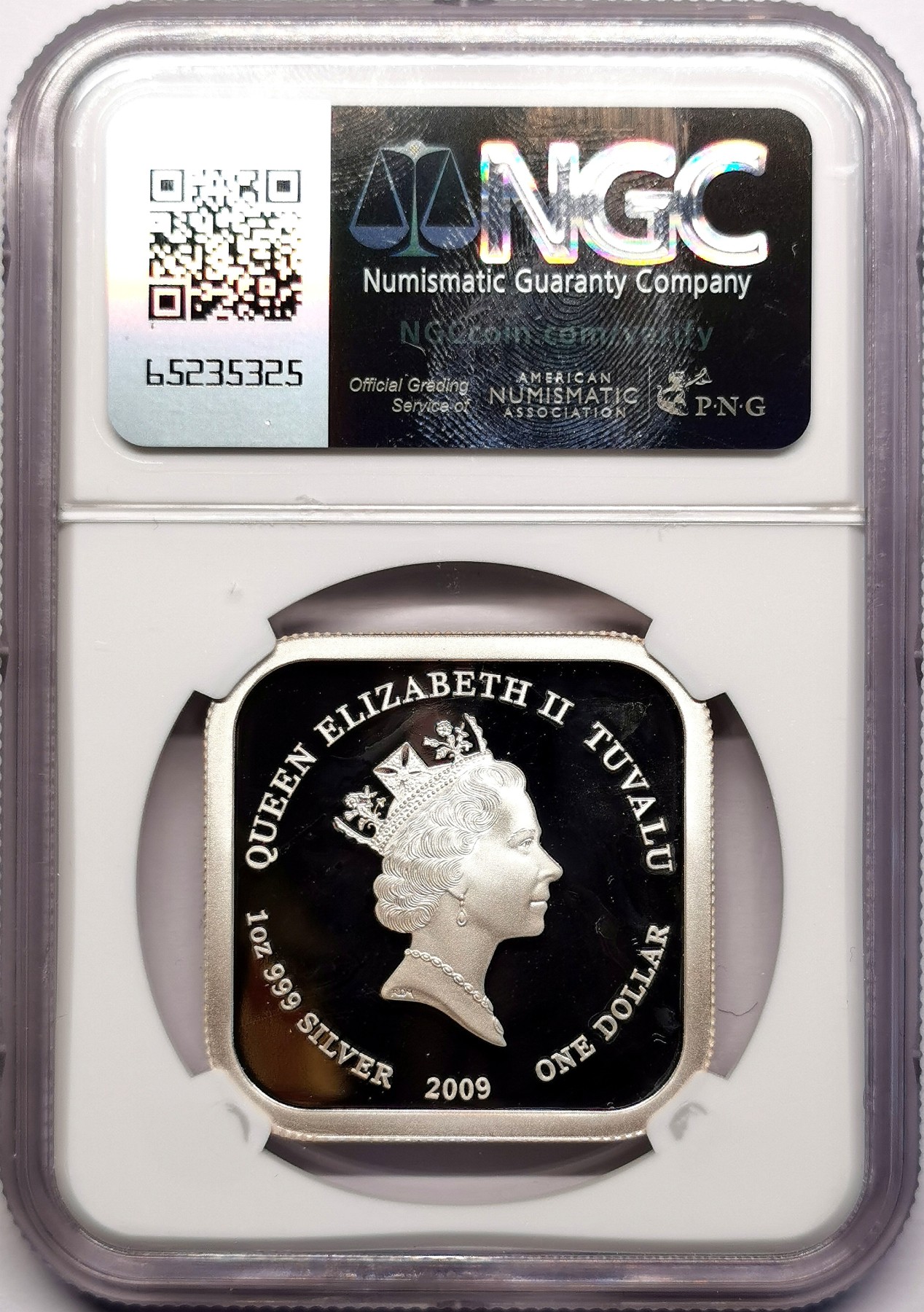 凡希社世界钱币微拍第二百五十九期 2009图瓦卢卢浮宫名画方型彩银币NGC-PF68UC玛格丽特