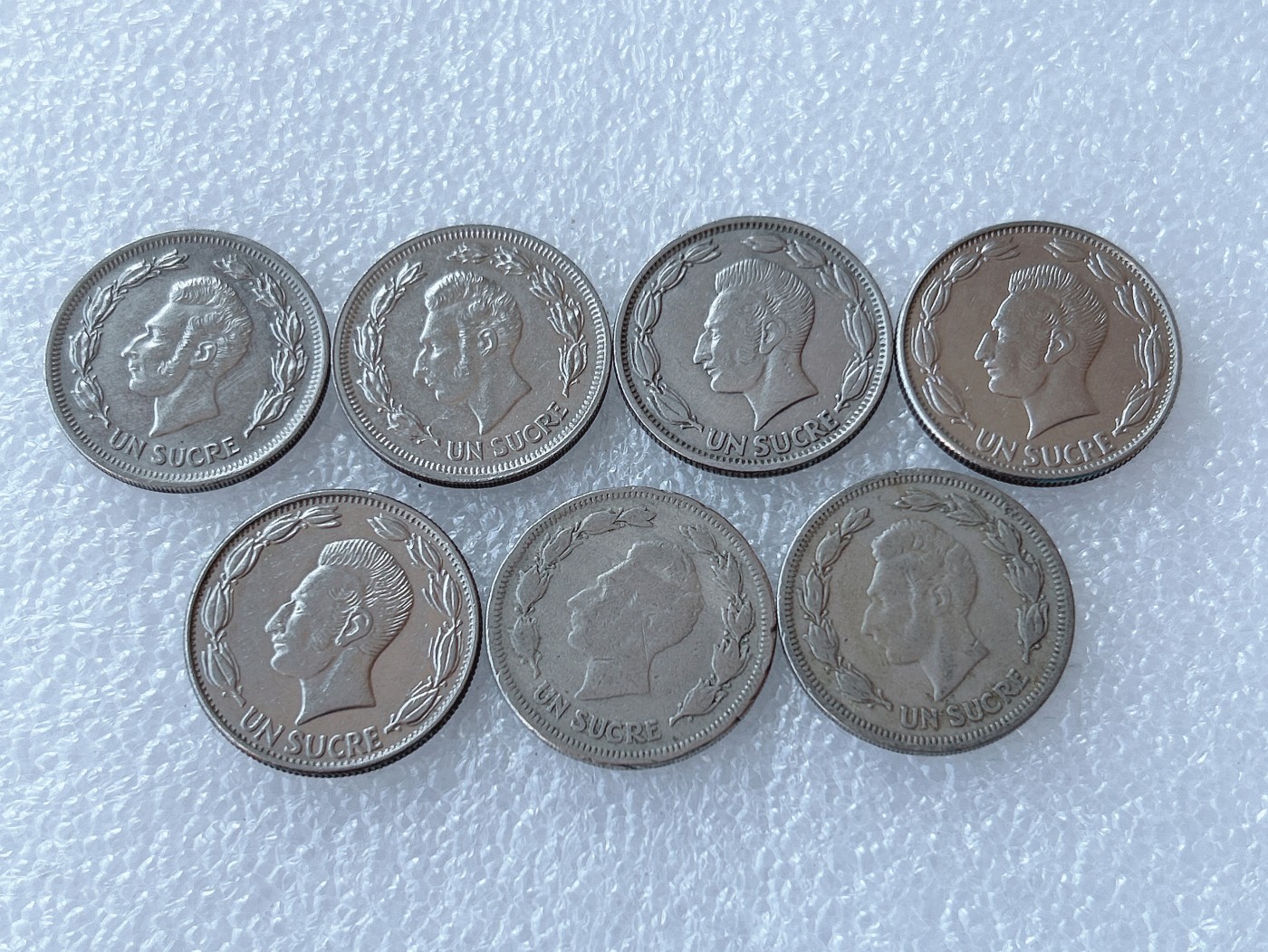 第一海外回流一元起拍收藏 散币场 第58期 厄瓜多尔1苏克雷 7枚