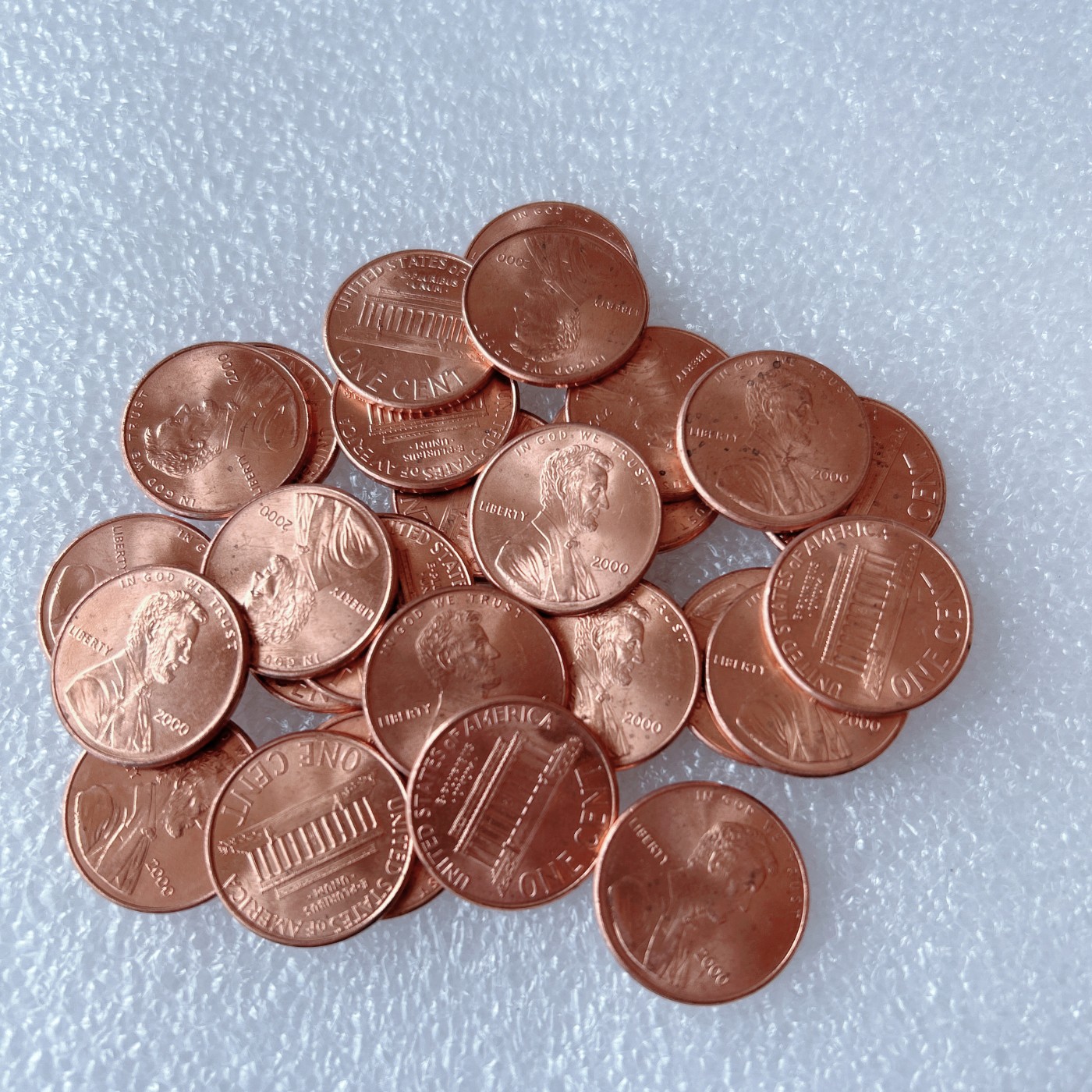 第一海外回流一元起拍收藏 散币场 第58期 美国2000年1美分 林肯堂 原光品 27枚